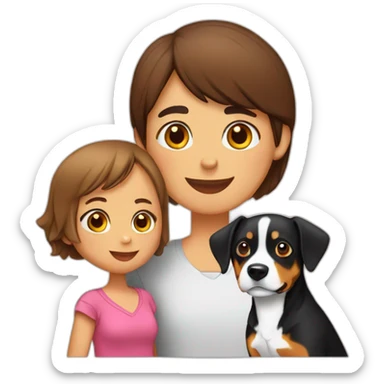 Entlebucher zennenhund with human sticker