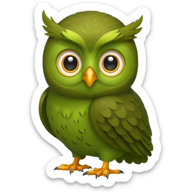 Duolingo green owl sticker