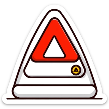 YouTube logo, red rounded rectangle with white play triangle button in the center sticker