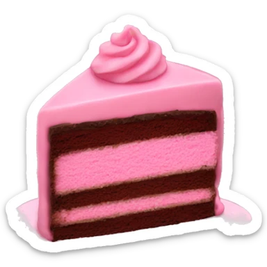 chocolate pink cake sticker