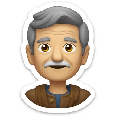 Anciano con andadera sticker