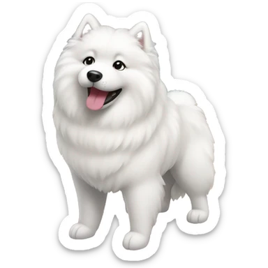 Beach samoyed  sticker