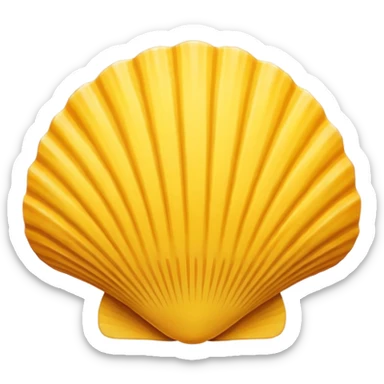 Scallop yellow shell sticker