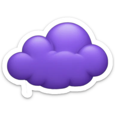 purple cloud with rain sticker