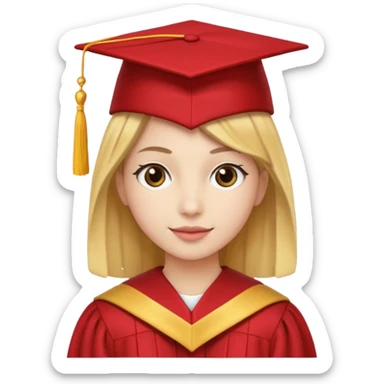 knitting hat that wear on graduation year from university sticker