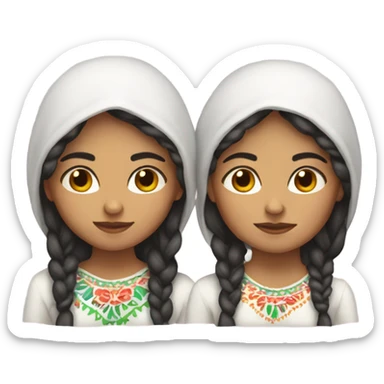 two mexican sisters pale sticker