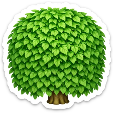 generate realistic bush in 3d style sticker