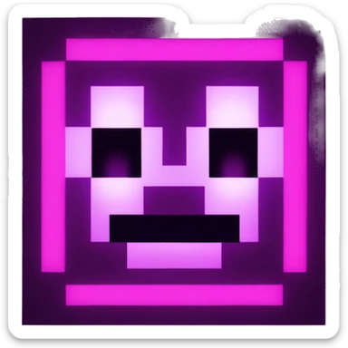 Minecraft in Nether Portal neon light sticker
