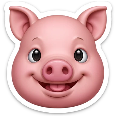 A pig saying good boy sticker