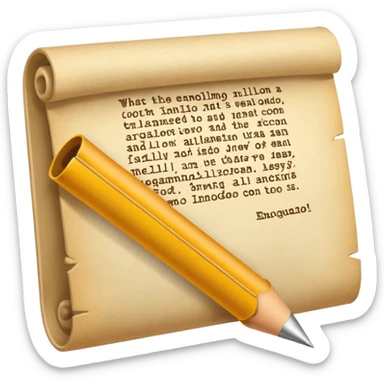 pergamino con historia sticker