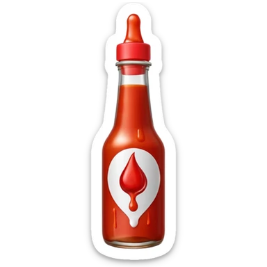 hot sauce bottle dripping sticker