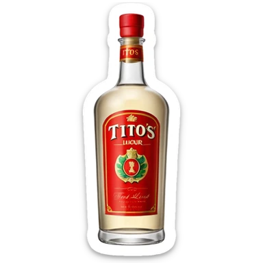 Tito’s liquor bottle sticker