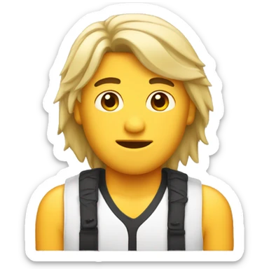 Guy with a mullet  sticker