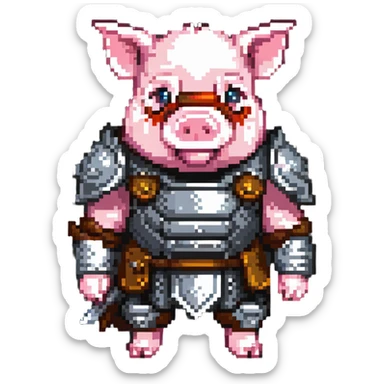 pig warrior sticker