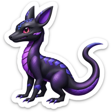 Shiny Salandit-Umbreon-Noibat-Hybrid (Full body) sticker