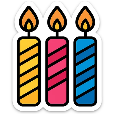 birthday candles sticker