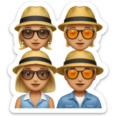 people at the beach sticker