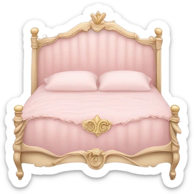 Royal pale pink princess bed sticker