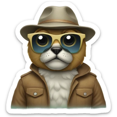 Cangrejo con gafas de sol sticker