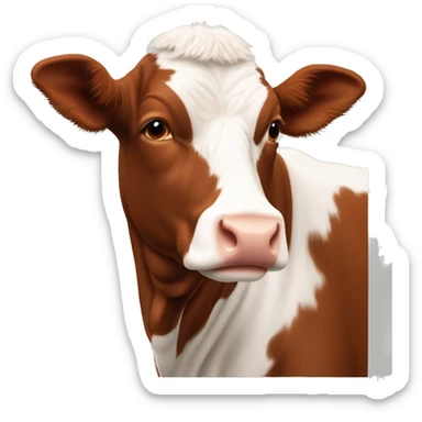 Pooled Hereford heifer. More orange on body. No white on face.  sticker