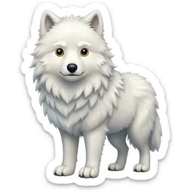 White wolf emoji sticker