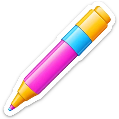 colorful highlight marker sticker