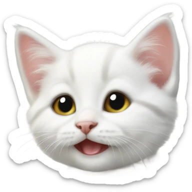 White baby kitten sticker