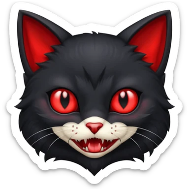 Vampire kitten sticker