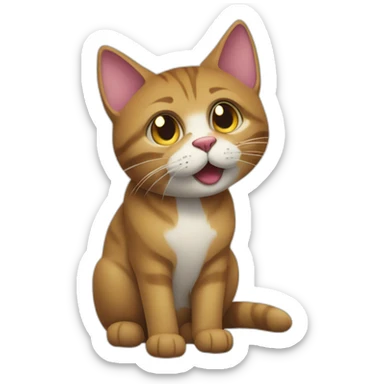 Un chat qui bois du vin sticker