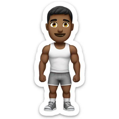 Muscular guy wearing alo sticker