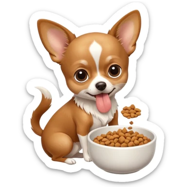 Chihuahua dog food room isometric sticker