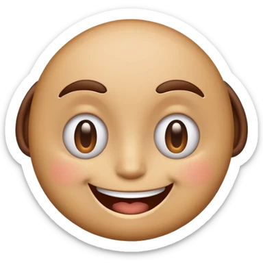 brown winking face emoji sticker
