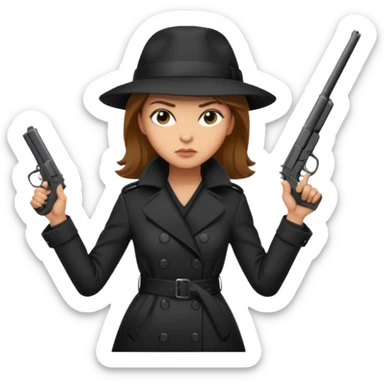 Woman spy sticker