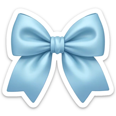 muted Pastel blue bow  sticker