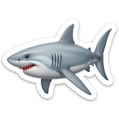Farting shark sticker