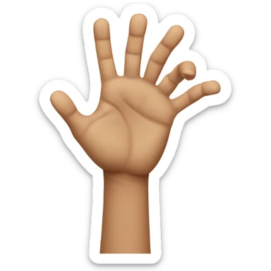 a hand that makes the number 3 backwards sticker