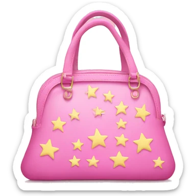 Pink Purse with pastel stars sticker
