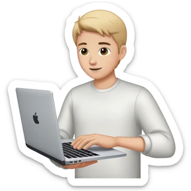 closing a laptop after a video meeting sticker