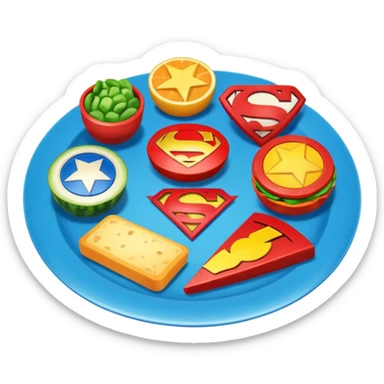 superhero food sticker