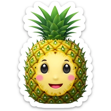 Upside down pineapple sticker