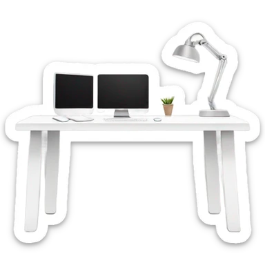 minimalist-clean-work-desk-with-white-wood-colorway-front-view sticker