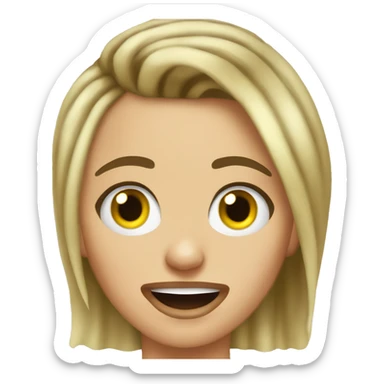 Miley Cyrus with tripping eyes sticker