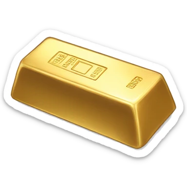 Cartoony Gold Bar only one gold bar NO TEXT Imitate iphone sticker