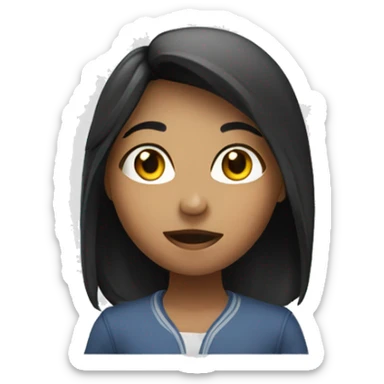 aisan girl filming a vid sticker