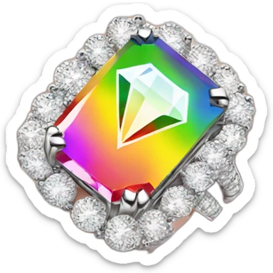 Jonathan Toews as rainbow diamond ring sticker