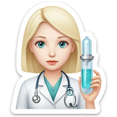Medical girl sterilize tech sticker