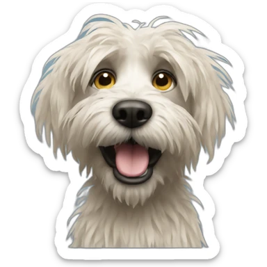 scraggly dog sticker