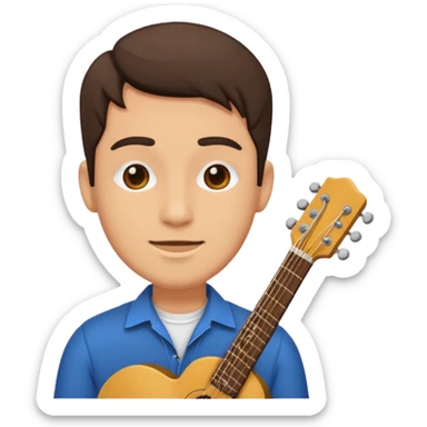 Caz Sanatçısı, flat design emoji, with rich details, no face on objects, white background sticker