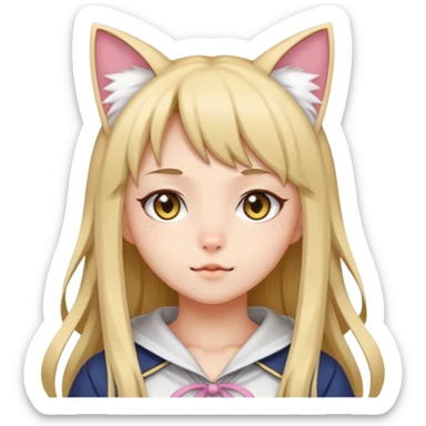 Neko girl sticker