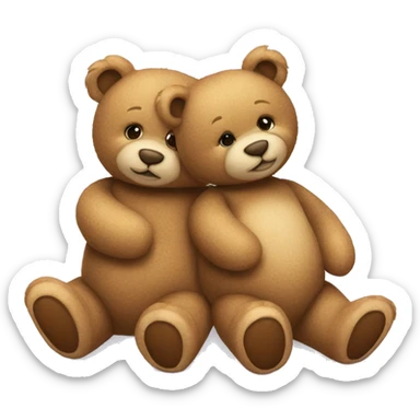 Two teddy bears in love  sticker